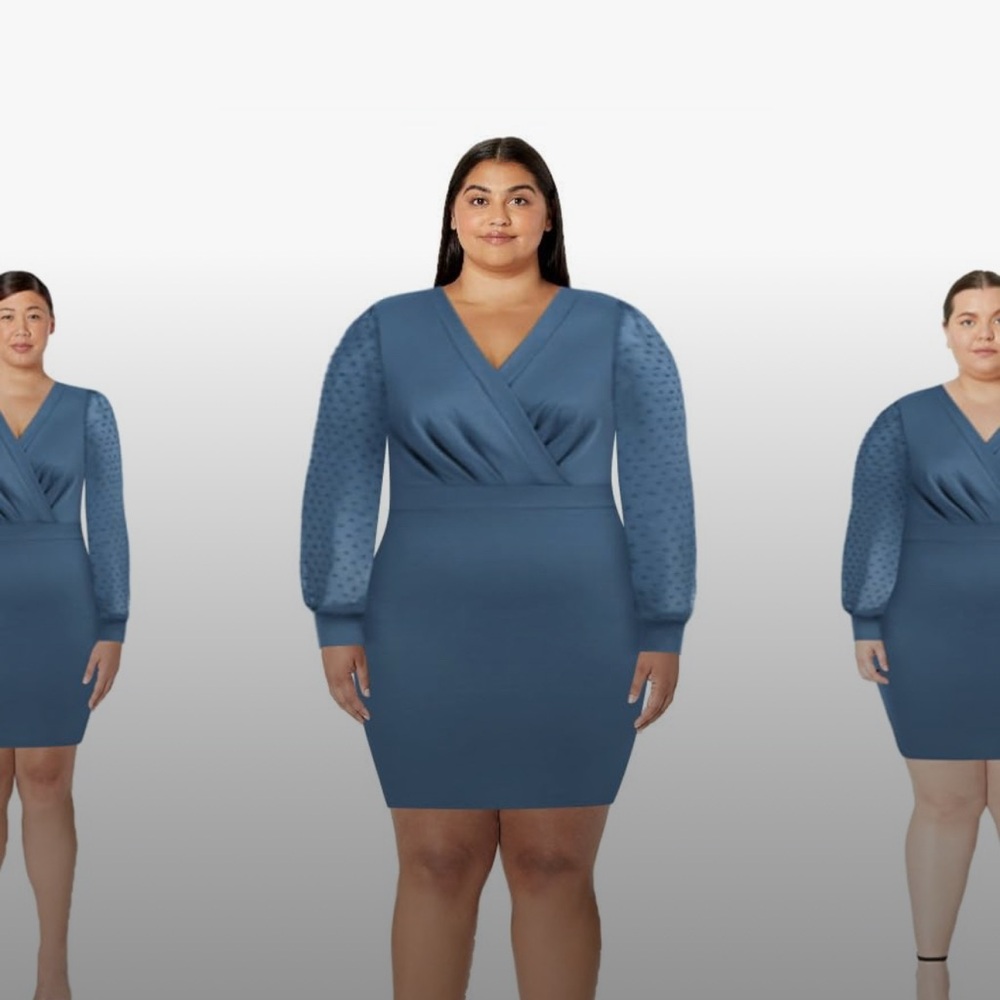 Grace Karin Long Sleeve Blue Dress